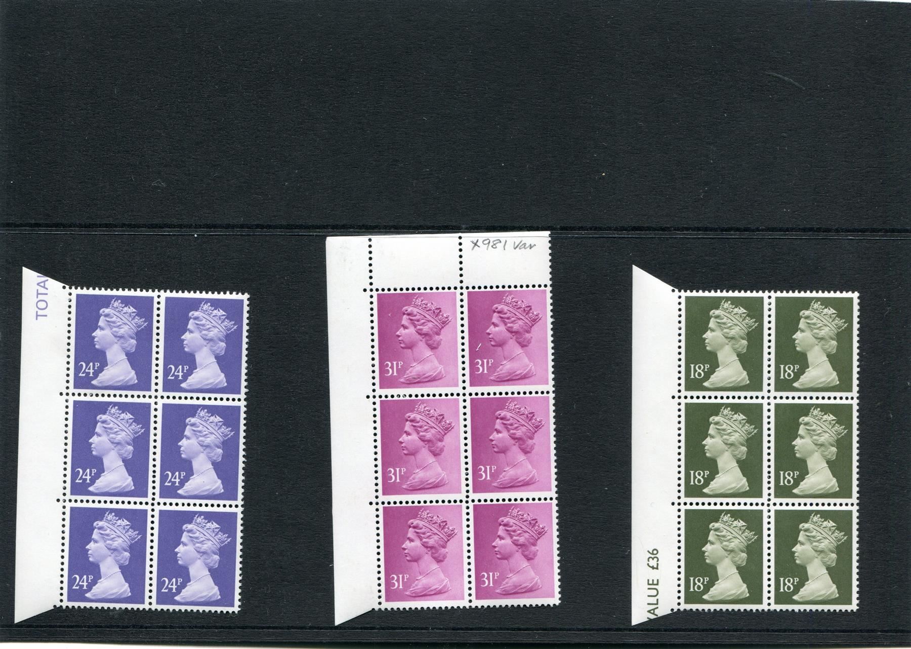 Alle Briefmarken: 3 Steckkarten mit Freim. QEII postfrisch – Gebraucht aus Winterthur von Kyoung 1