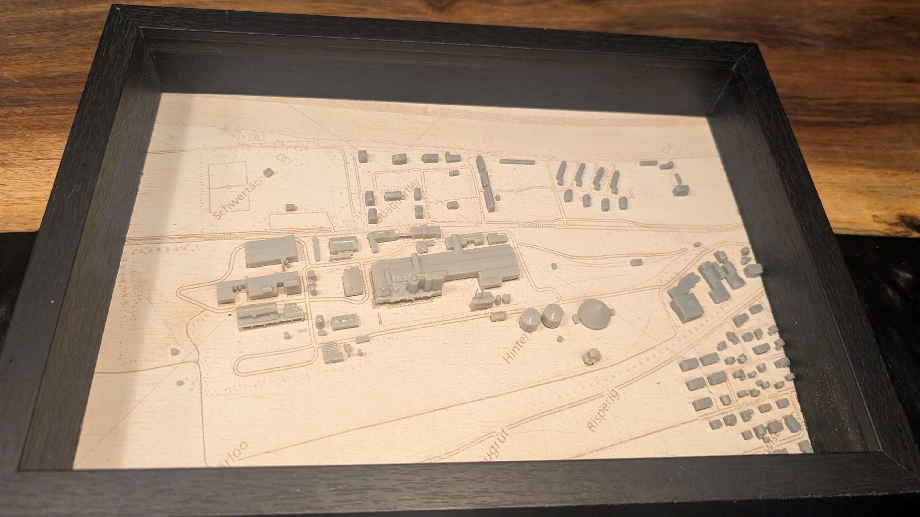 Cartine & Atlanti: Solvay Zurzach. Einzigartiges 3D Kartenmodell. – Usato da Bad Zurzach venduto da Hausandi 1