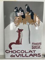 2 Chocolat de Villars Werbe-Blechschilder 40x60