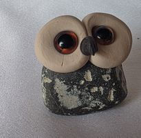 Eule Figur Naturstein Handgemacht sie Foto wunder schön 