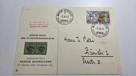 1941 Genf Maison Genevoise Salon du Timbre Ansichtskarte 