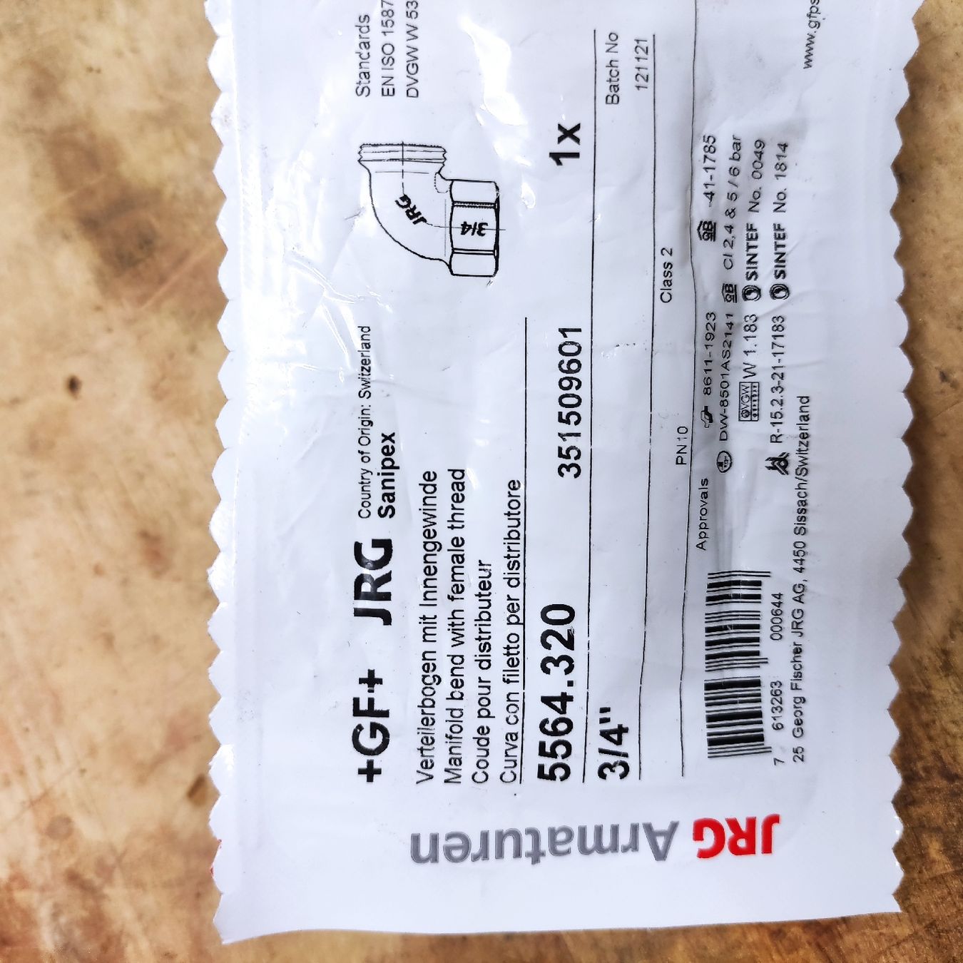 Armaturen: JRG GF Verteilerbogen IG – Neu und originalverpackt aus Bäretswil von sxv