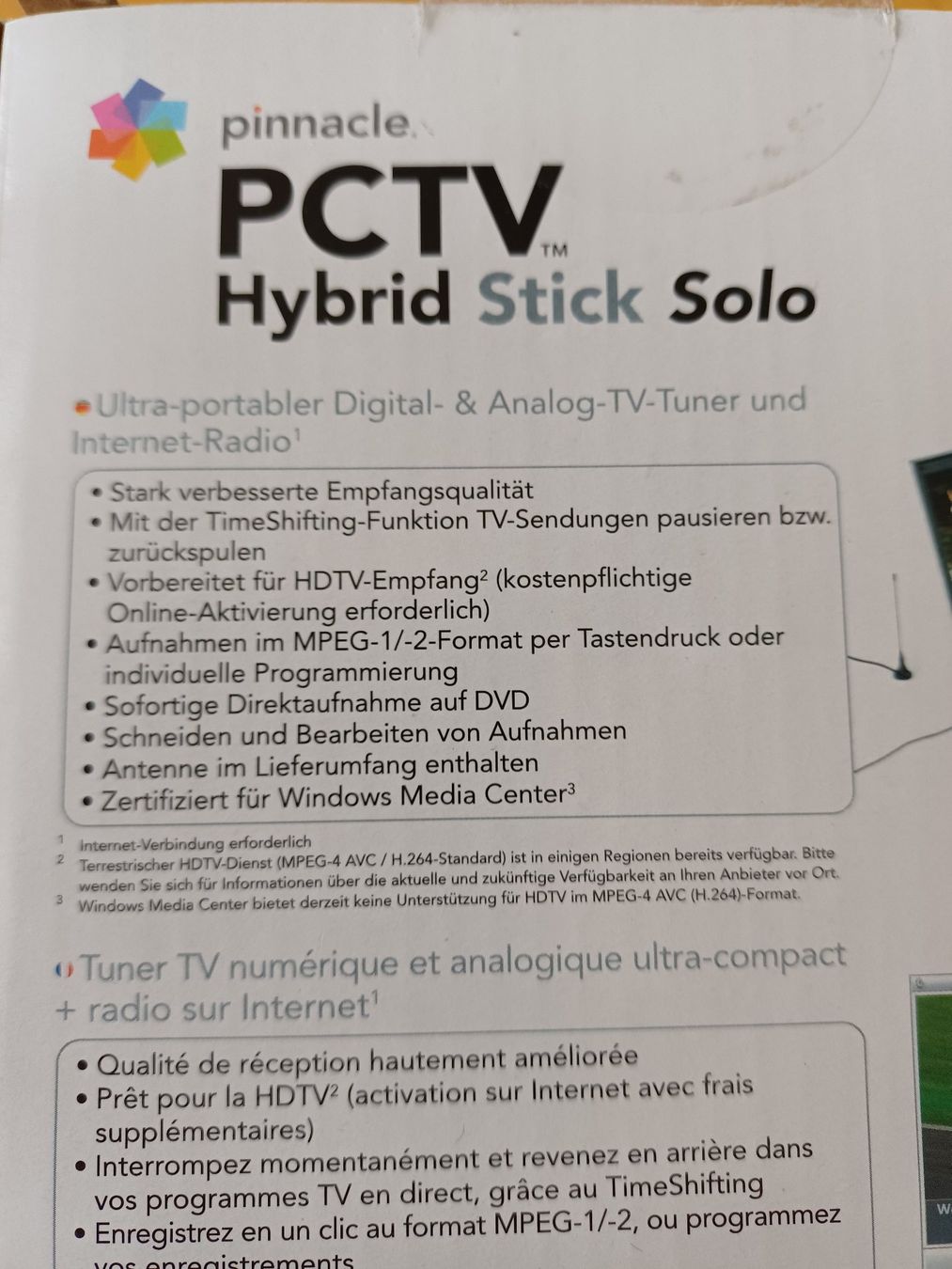 Radiocomunicazione: Pinnacle PCTV Hybrid Stick solo – Nuovo e nell'imballaggio originale da Jona venduto da nad_fzb6 2