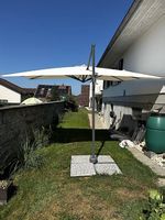 Sonnenschirm mit Fuss und Hülle 400x300cm
