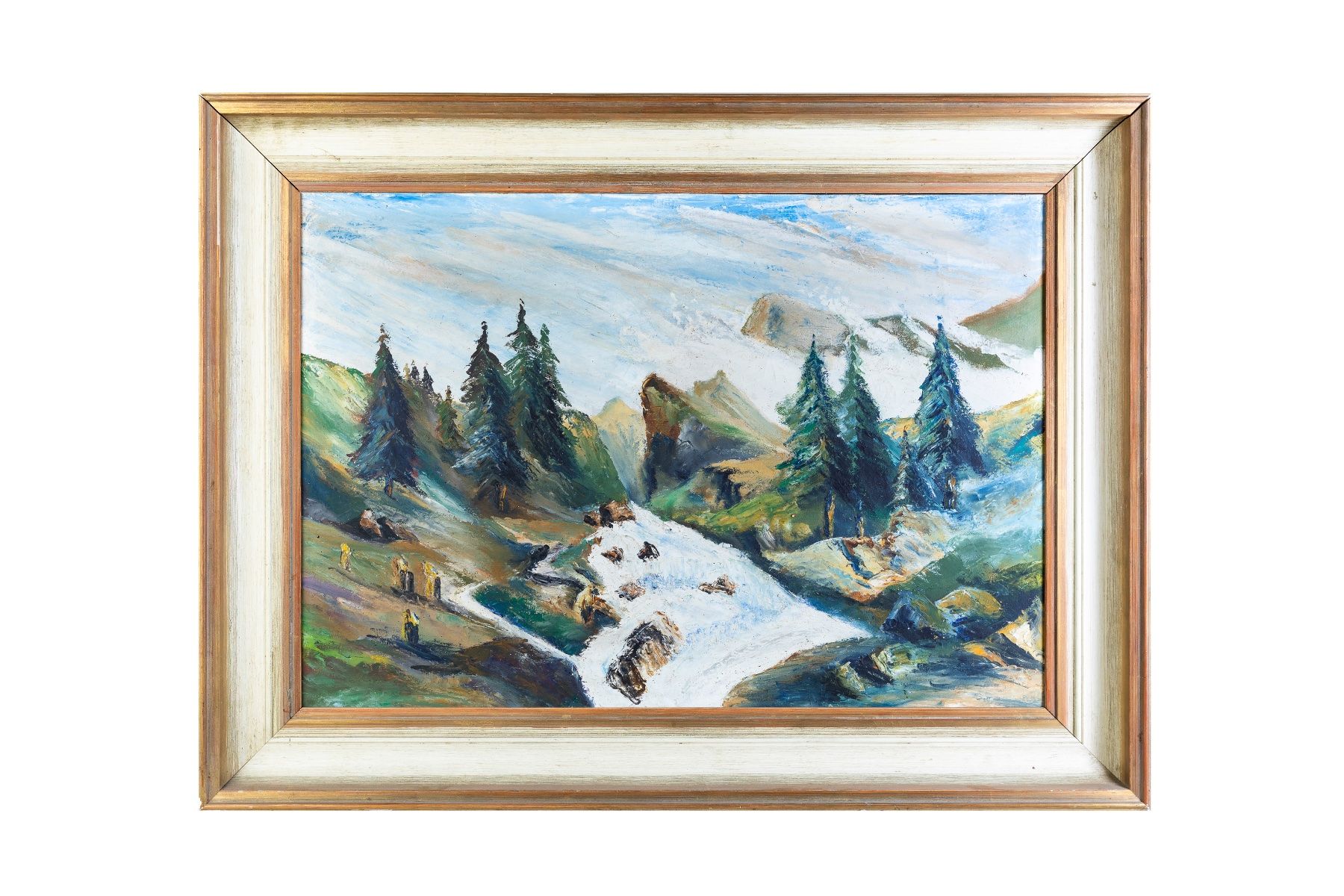 Dipinti: Ölgemälde auf Leinwand, Berglandschaft – Usato da Eschen venduto da ulr_qys2