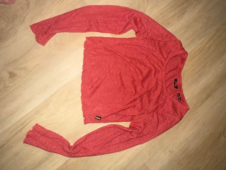 Geripptes Langarmshirt von Haily's in Koralle, Grösse M