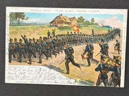 ANSICHTSKARTE SCHWEIZER ARMEE INFANTERIE IM FELDE 1904