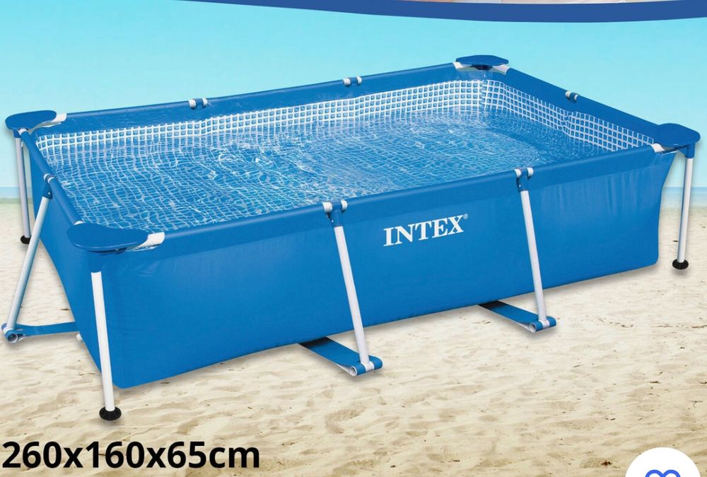 Intex neu Swimming Pool mit Pumpe Family (260 x 160 x 65 cm) Kaufen