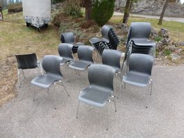 Fritz Hansen, Ensemble, 30 Stühle Seminarstühle Stapelstühle