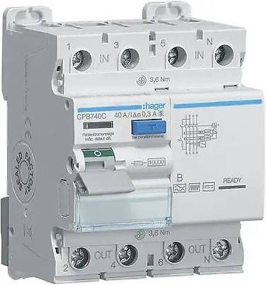 Hager Elektronikbauteile: Fehlerstrom-Schutzschalter Typ B Hager RCD 4P 400V 0.3A – Neu (gemäss Beschreibung) aus Hinwil von Sinclar1