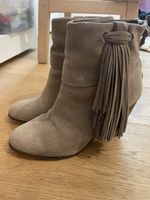 Ash Ankle Boots, Suede Leather, Fringe Detail, Size 37