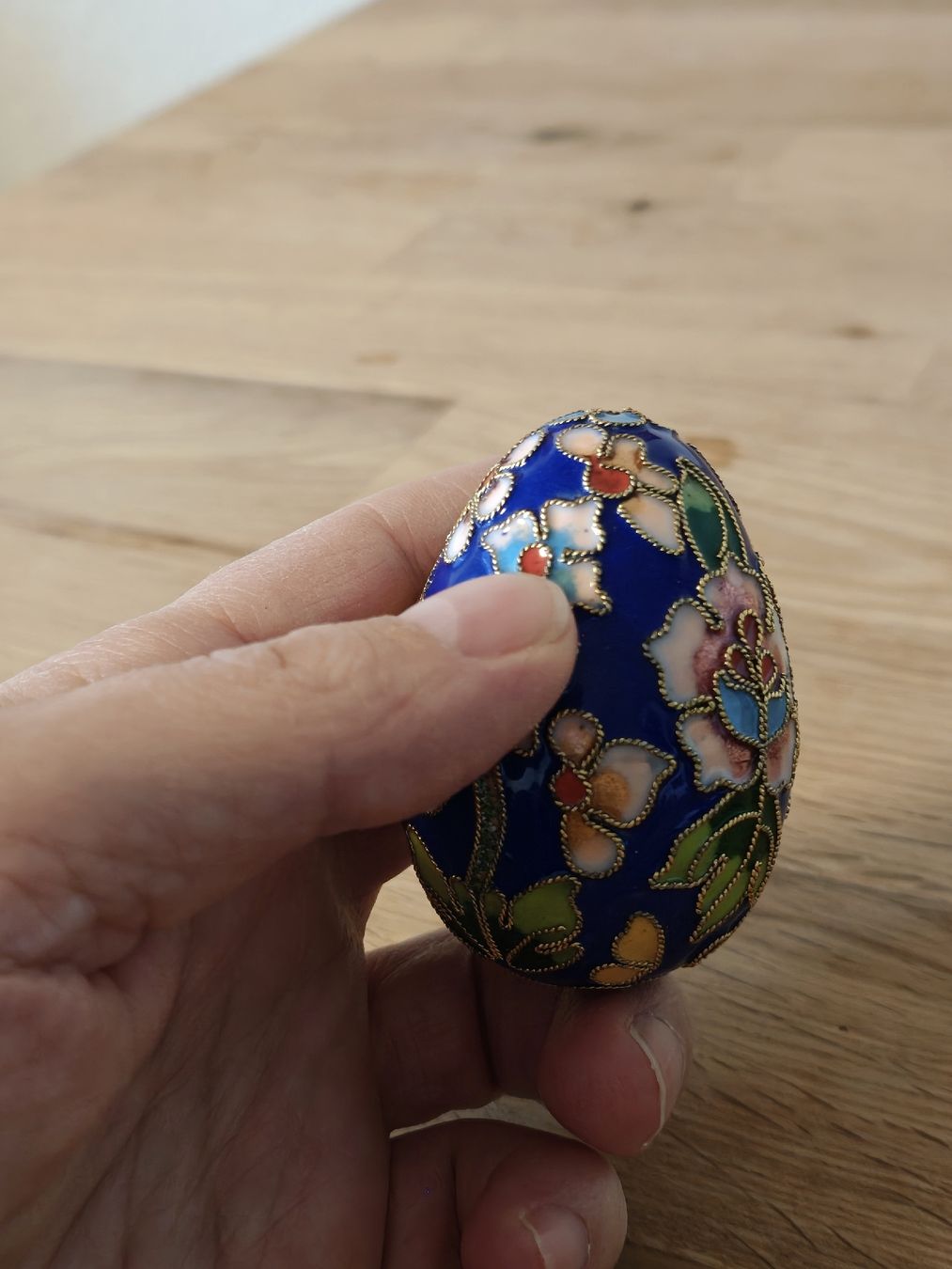 Tutte le decorazioni: Cloisonné-Emaille-Ei mit Blumenmuster – Usato da Affoltern am Albis venduto da chassa2 3