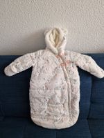 Baby Club Winterfusssack mit Kapuze Grösse 68 weiss rosa