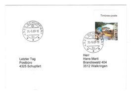 Letztagsbrief: Schliessung der Poststelle 45325 SCHUPFART