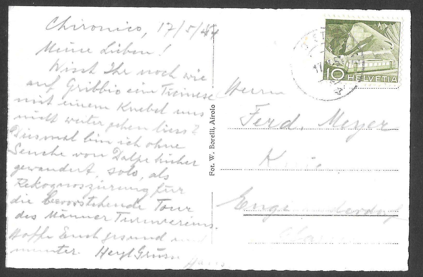 Cartoline postali: Chironico Veduta generale – Usato da Olten venduto da clotaldi 1
