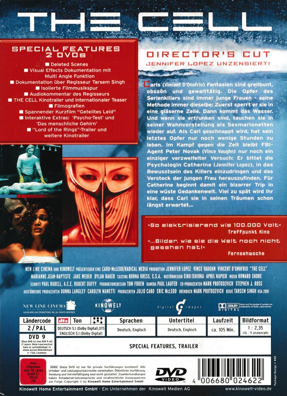 Tutti i DVDs: DVD - The Cell - Director's Cut – Usato da Langnau am Albis venduto da MediaRescuerKeLoX 1