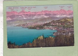 Zürichsee Linkes Ufer und die Alpen 1912