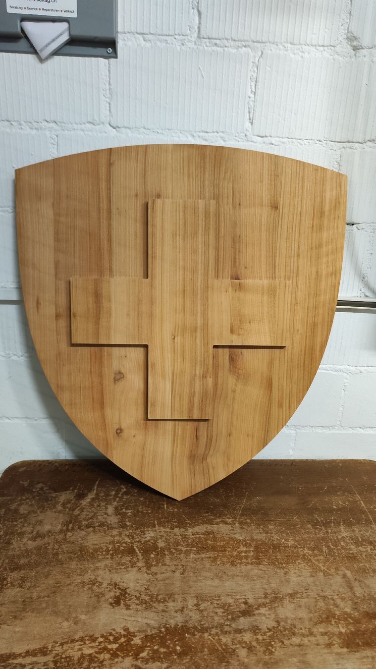 Articoli in legno: Schweizer Wappe 66cm x 60cm aus massivem Kirschholz – Nuovo (secondo la descrizione) da Zürich venduto da turbopuz 6