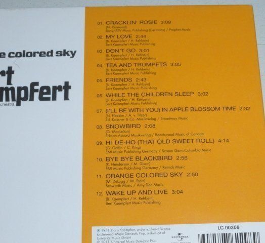 CD: Bert Kaempfert - Orange Colored Sky [Polydor] – Usato da Unterbäch venduto da dadin 2