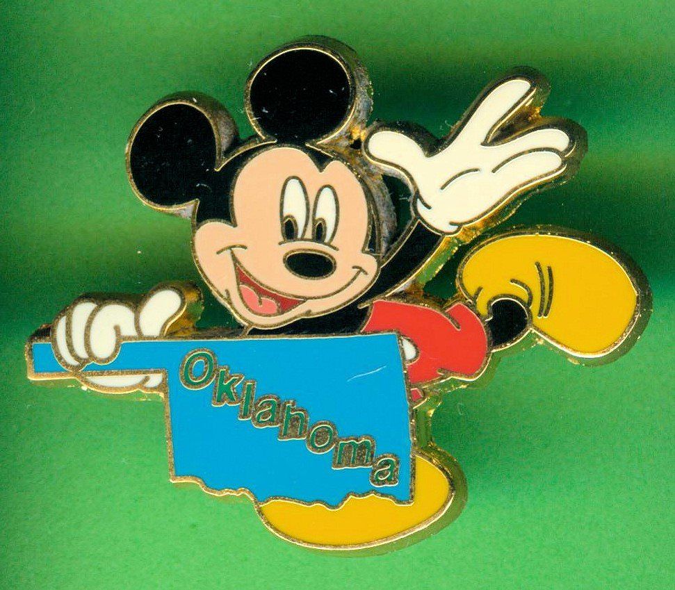 Disney Placchette & Badge: DISNEY  Mickey Maus  OKLAHOMA – Usato da Winterthur venduto da Sammleroase