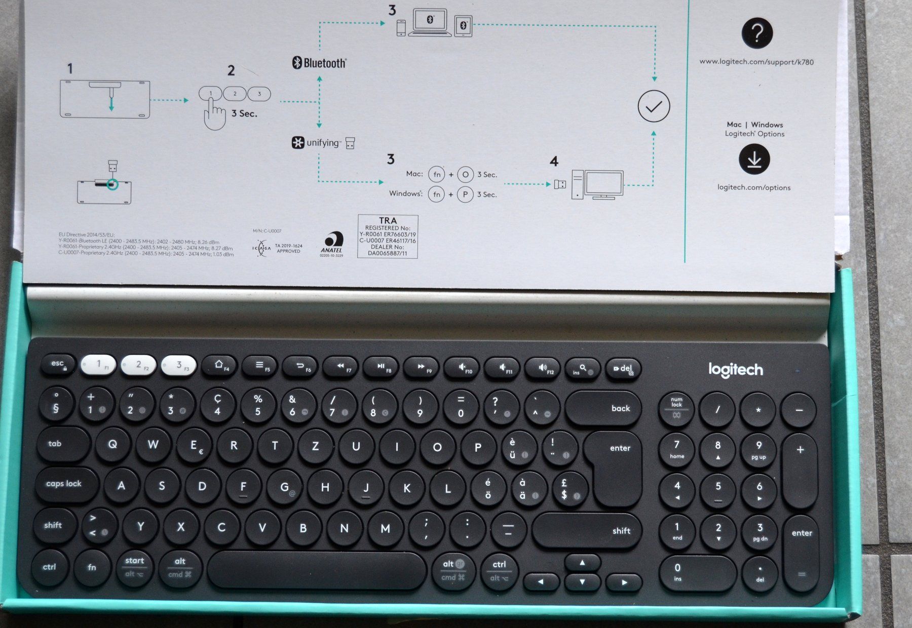 Tastiere: Logitech K780 Multi-Device Clavier Keyboard Tastatur – Usato da Collonges venduto da arashee 2