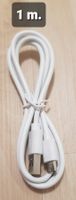 Micro-USB Ladekabel, 1 m. Weiss, USB-A auf Micro-USB