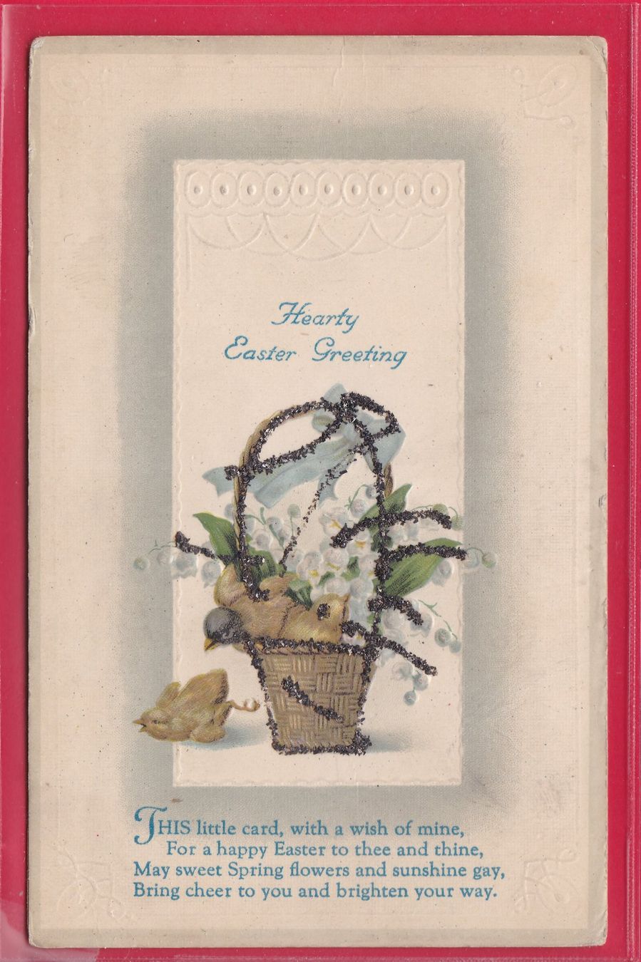 Cartoline postali: GLITTERKARTE, HEARTY EASTER GREETING – Usato da Oberrieden venduto da Gebirgsstelze