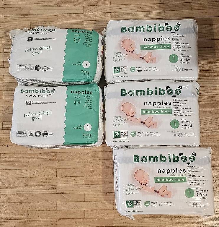 Secchi per pannolini & Pannolini: Bambiboo nature Bambus Windeln GR.1 – Usato da Niederlenz venduto da 4dziu