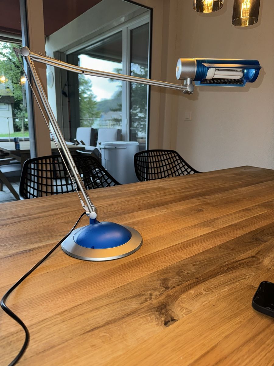 Lampade: Design Schreibtischlampe blau/silber – Nuovo (secondo la descrizione) da Weisslingen venduto da lar_r9qr