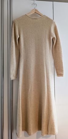 Knit Dress Beige Long Sleeve