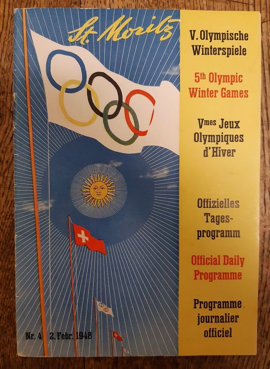 Programm Olympische Spiele 1948 St.Moritz, Olympiade Schweiz Kaufen