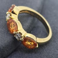Hochwertiger Goldring mit extrem seltenen Mandarin Granate
