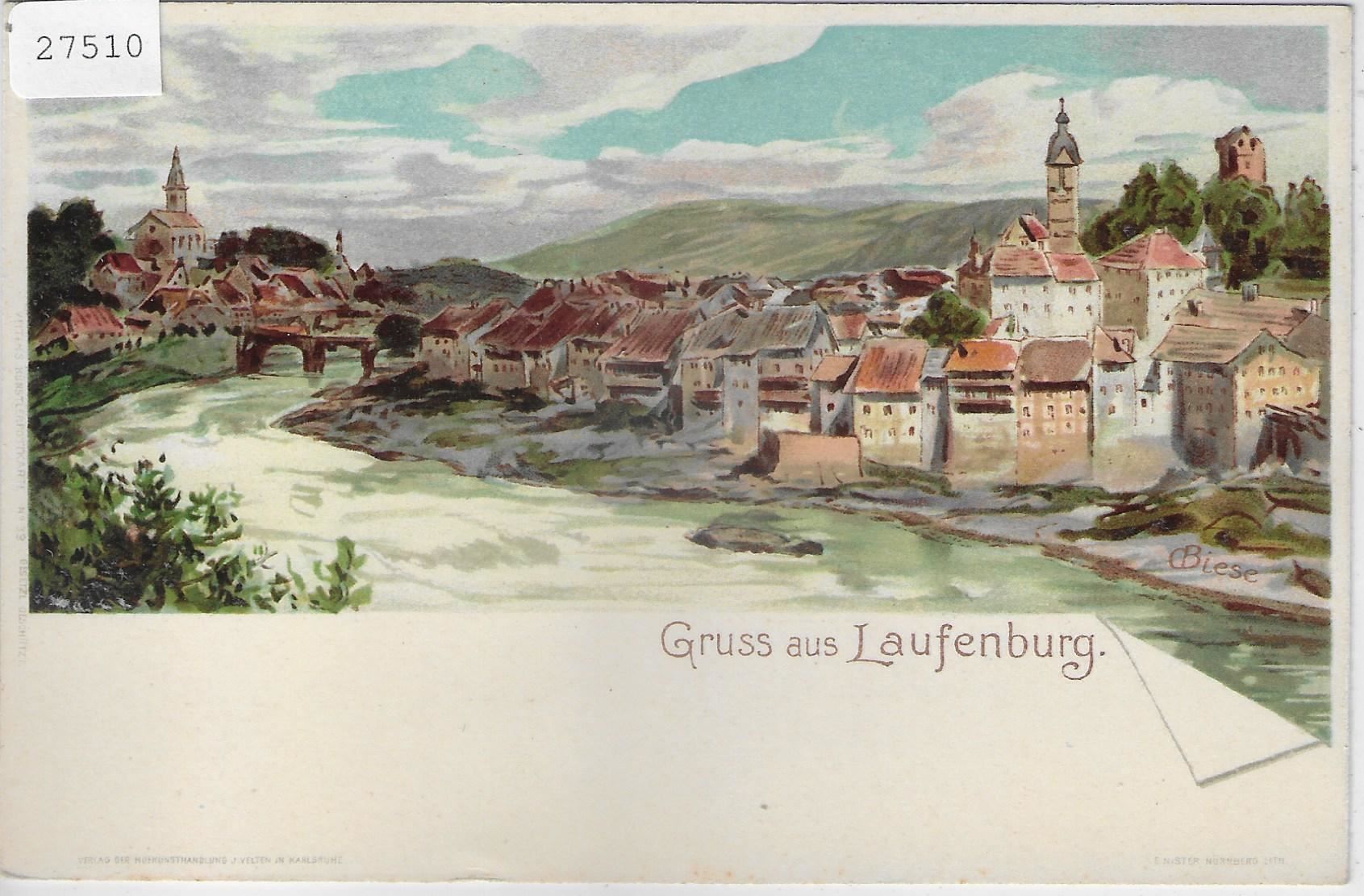 Cartoline postali: Gruss aus Laufenburg - Litho – Usato da Ettingen venduto da Kartenplanet