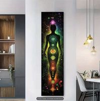 2 Stück Chakra Energie Bild, spirituelle Wandkunst, 40x150cm