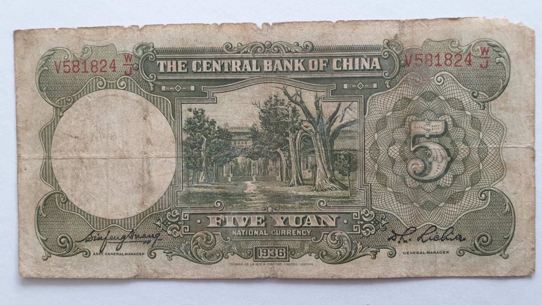 Banknoten: China. 5 und 10 Yuan. 1936. – Gebraucht aus Goldach von armando_r 5