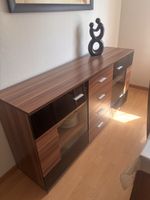 Sideboard  schwarz Glasfronten