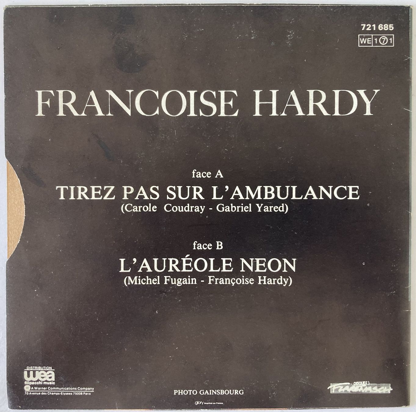 Dischi in vinile: FRANCOISE HARDY - TIREZ PAS SUR L'AMBULANCE – Usato da Bottens venduto da hotter-than-hell 1