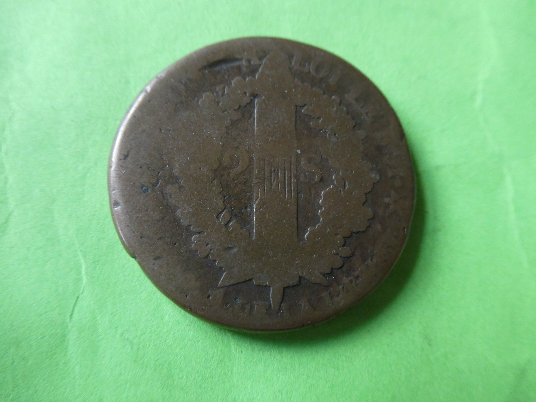 Alle Münzen: Frankreich 1792, 2 Sol – Gebraucht aus Hinterforst von Rohusri 1