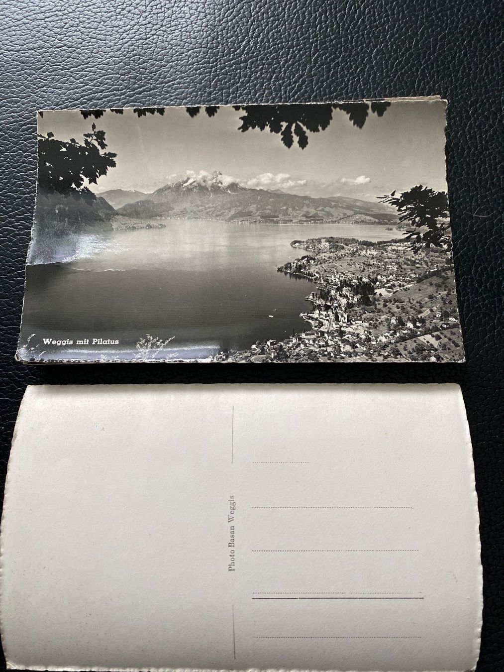 Cartoline postali: Ansichtskarte ungelaufen Weggis mit Pilatus – Usato da Schwyz venduto da Trofana