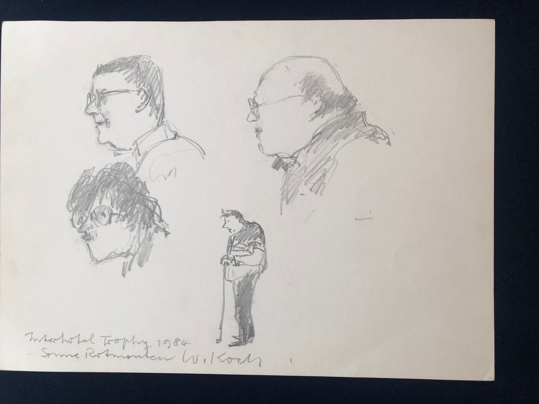 Gemälde: Willi Koch - drei Original Bleistift Studien 1982 - 1984 – Gebraucht aus Wolfertswil von Schorsch3 3