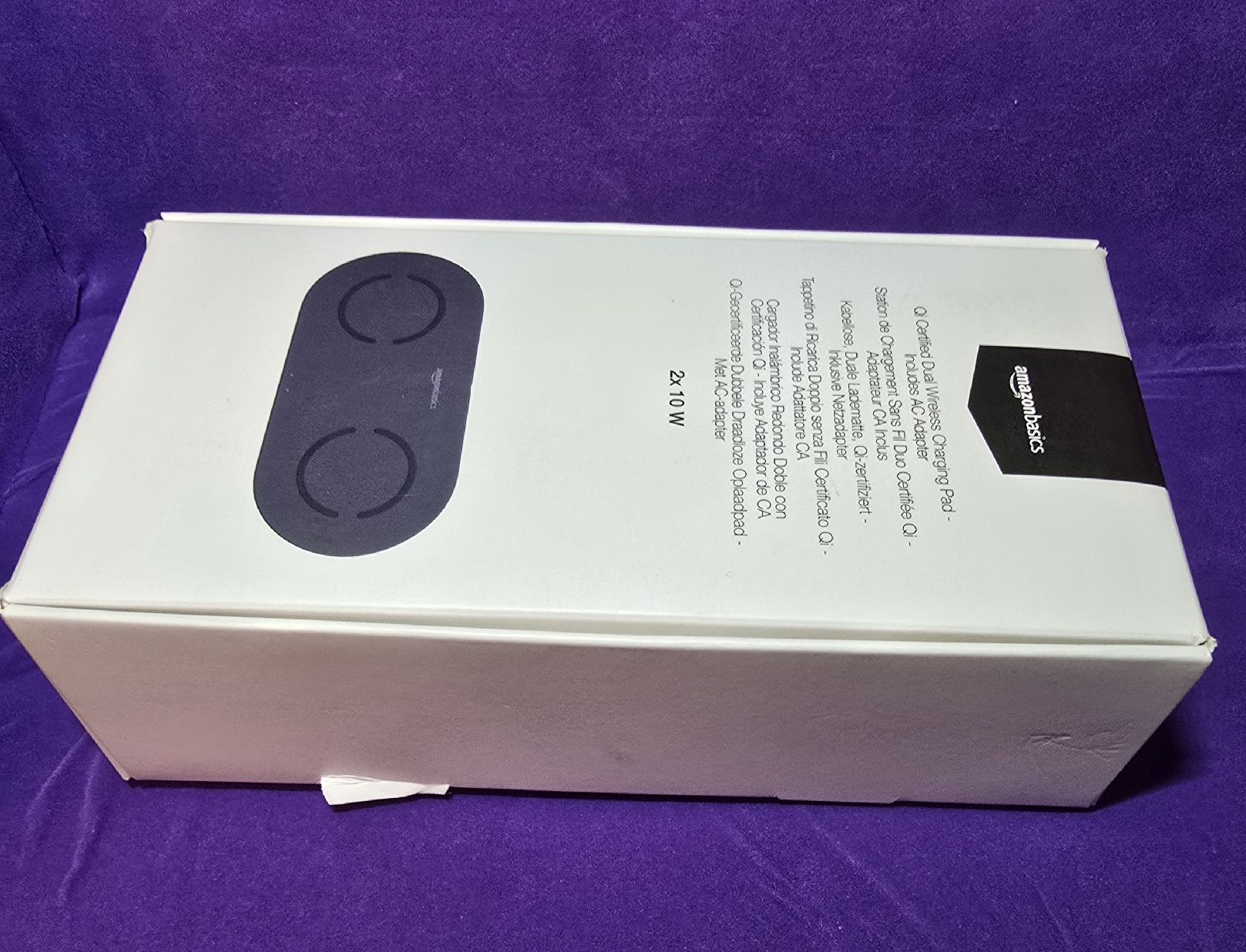 Apple Caricabatterie: AmazonBasics Wireless Charger 2x 10W Dual Qi Ladegerät – Nuovo e nell'imballaggio originale da Wangs venduto da Restposten.Garage