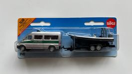 SIKU Polizei Transporter mit Boot 1638 (selten)