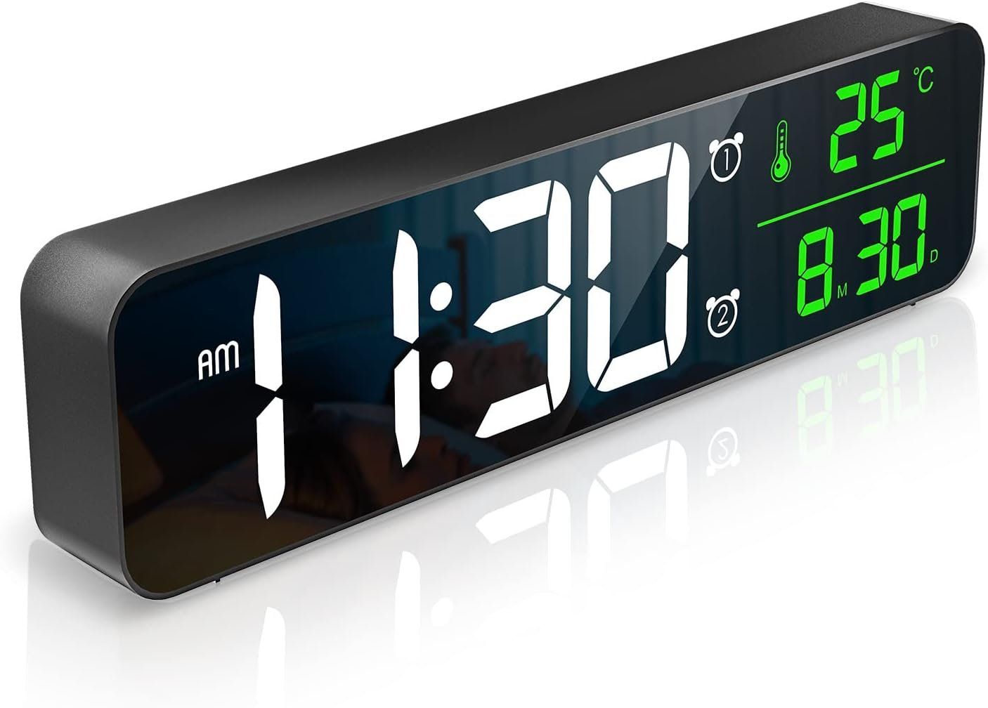 Sveglie: Digital Großes LED-Display Wanduhr Wecker – Nuovo e nell'imballaggio originale da Châtelaine venduto da topshop.switzerland 1