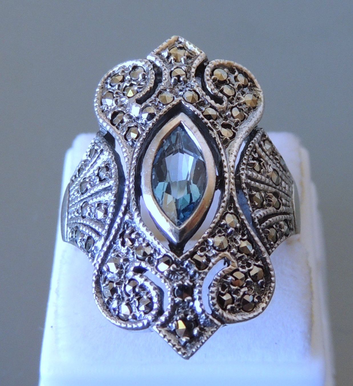 Anelli: Silber 925 Topas Fingerring Gr. 56 – Usato da Waldenburg venduto da schaller707
