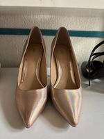 Metallic rose pumps gr 39