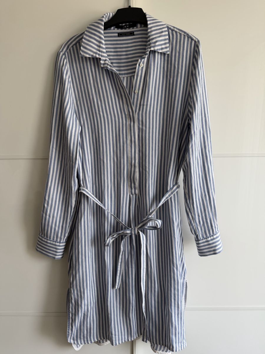 Vestiti: SET Blusenkleid, Gr. 36, blau-weiss gestreift, mit Seide – Usato da Winterthur venduto da marisole4