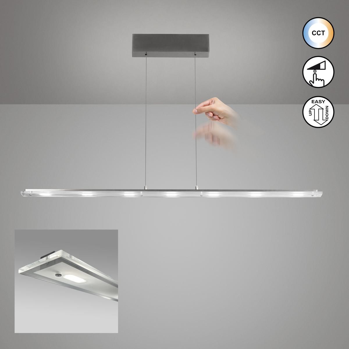 Lampadari & plafoniere: LED Pendelleuchte, CCT, 135 cm x 9 cm – Nuovo (secondo la descrizione) da Kreuzlingen venduto da Smart-Light