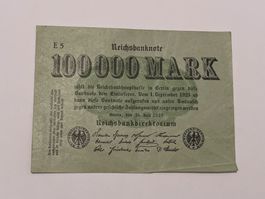 100000 hunderttausend mark juli 1923