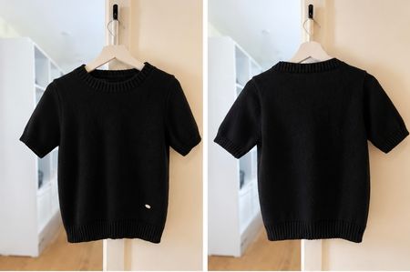 Pullover kurzarm schwarz Grösse S neuwertig