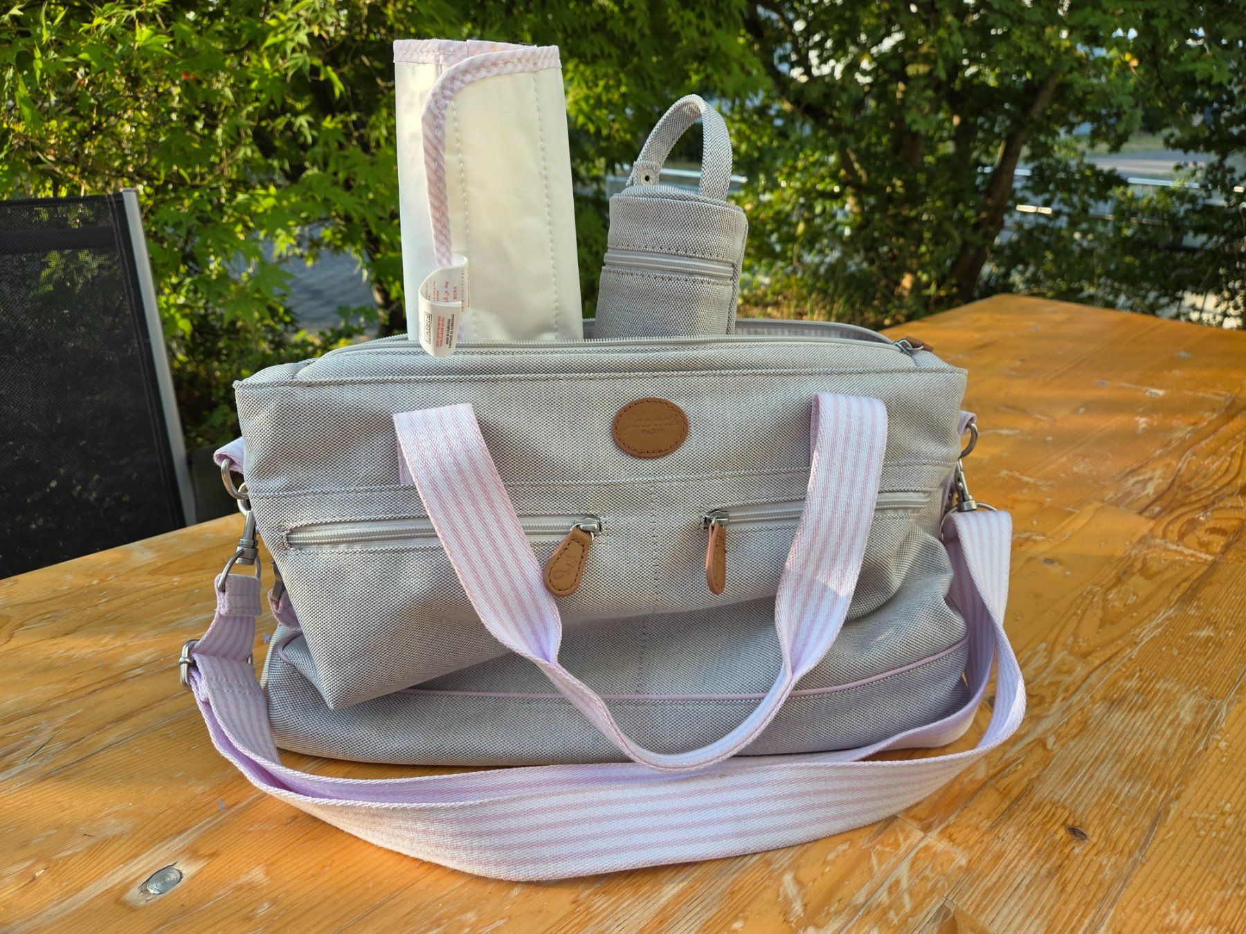Jacadi Sacs & sacs à dos: Jacadi Paris Wickeltasche grau/rosa – D'occasion à Murten par elmex42